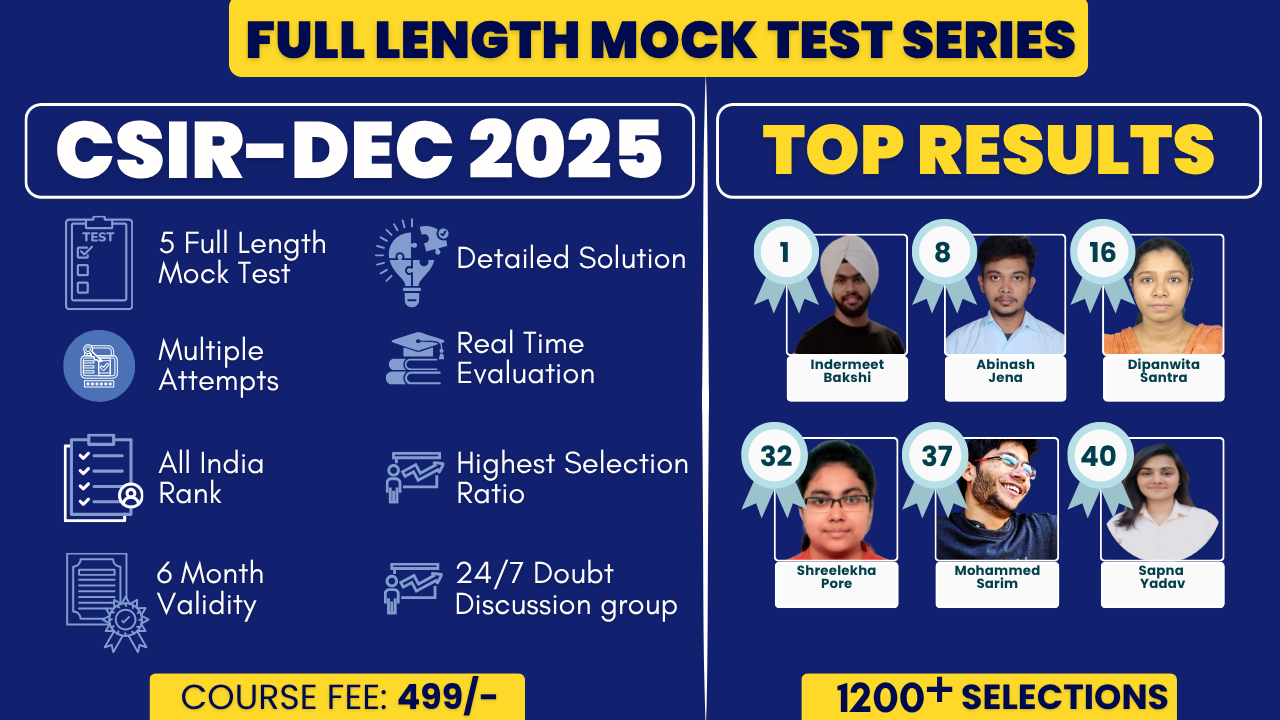 CSIR NET Dec 2025 - Life Science Mock Test Series